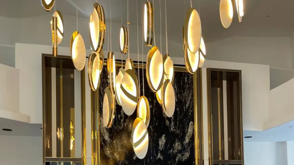 modern gold chandeliers