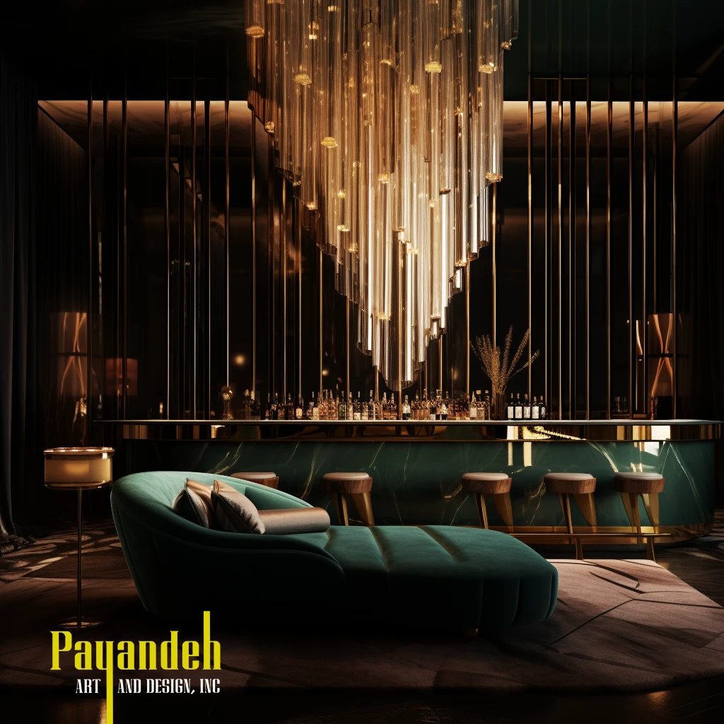 Bedroom Combination of Gold and Green