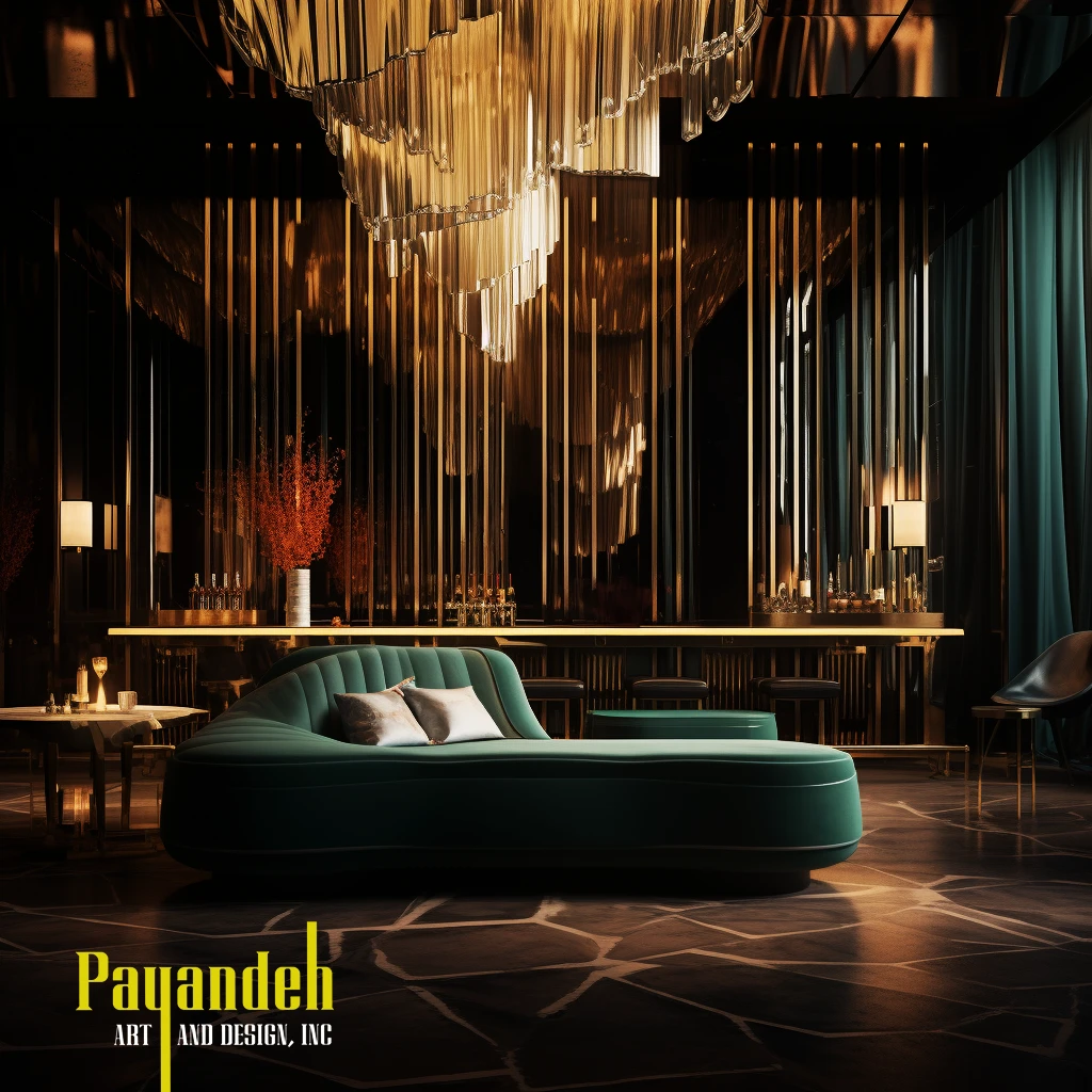 Bedroom Combination of Gold and Green