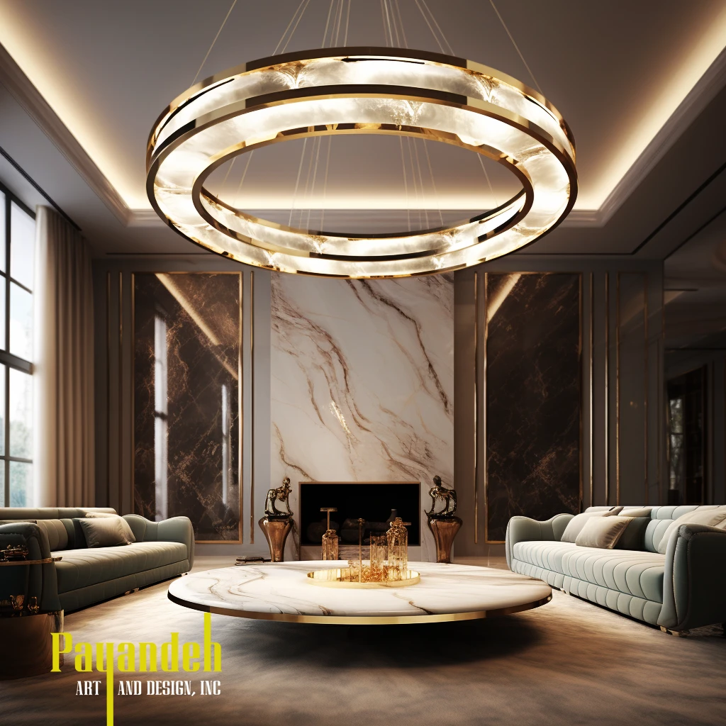 Luxury golden modern design chandeliers