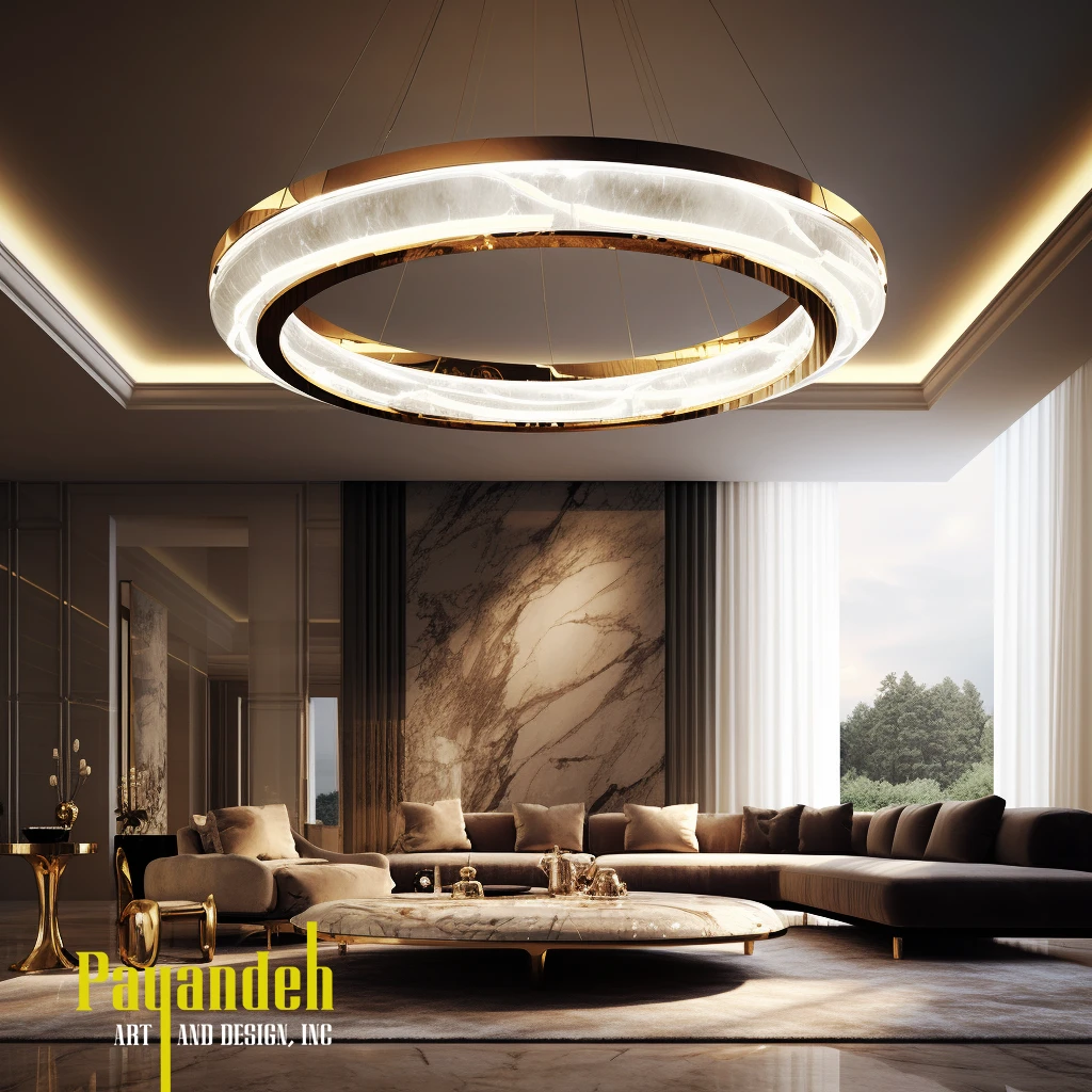 Luxury golden modern design chandeliers