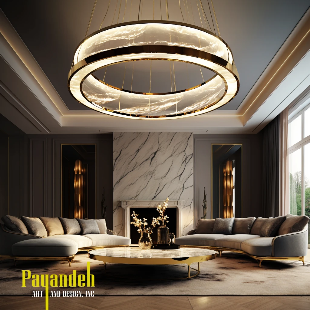 Luxury golden modern design chandeliers