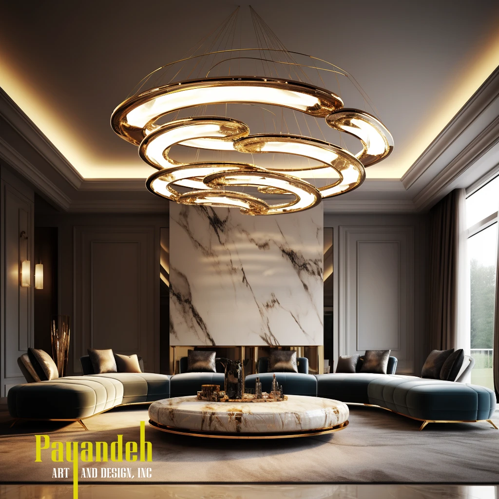 Luxury golden modern design chandeliers