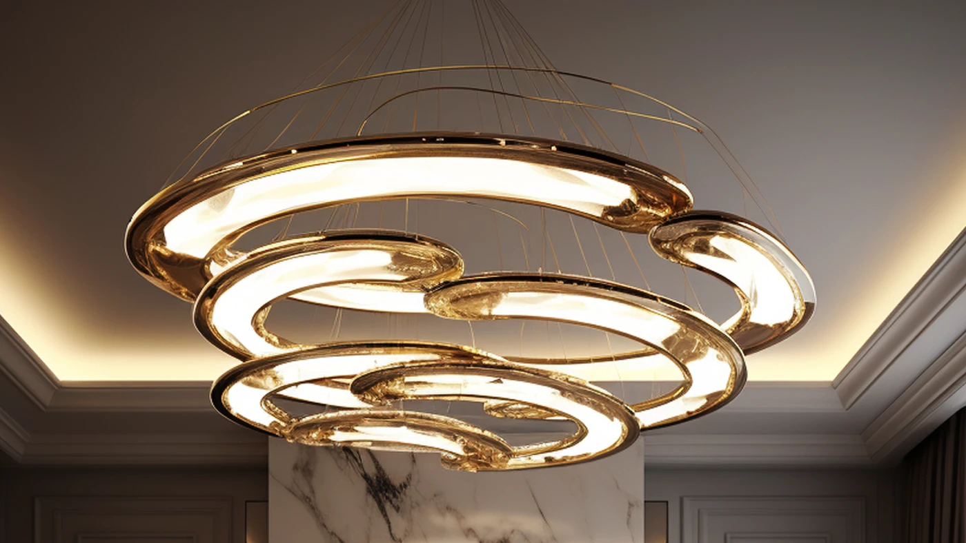Luxury golden modern design chandeliers